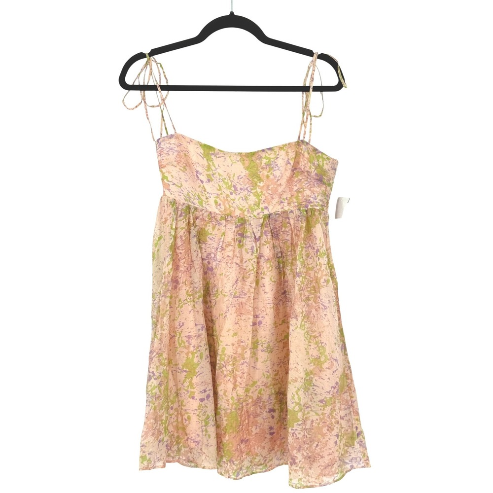 ASTR The Label New Y2k Pastel Sheer Layered Babydoll Min Dress Top Sz S Fairy